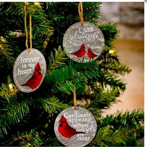 COPY - Cardinal Red bird Ornaments Set of 3